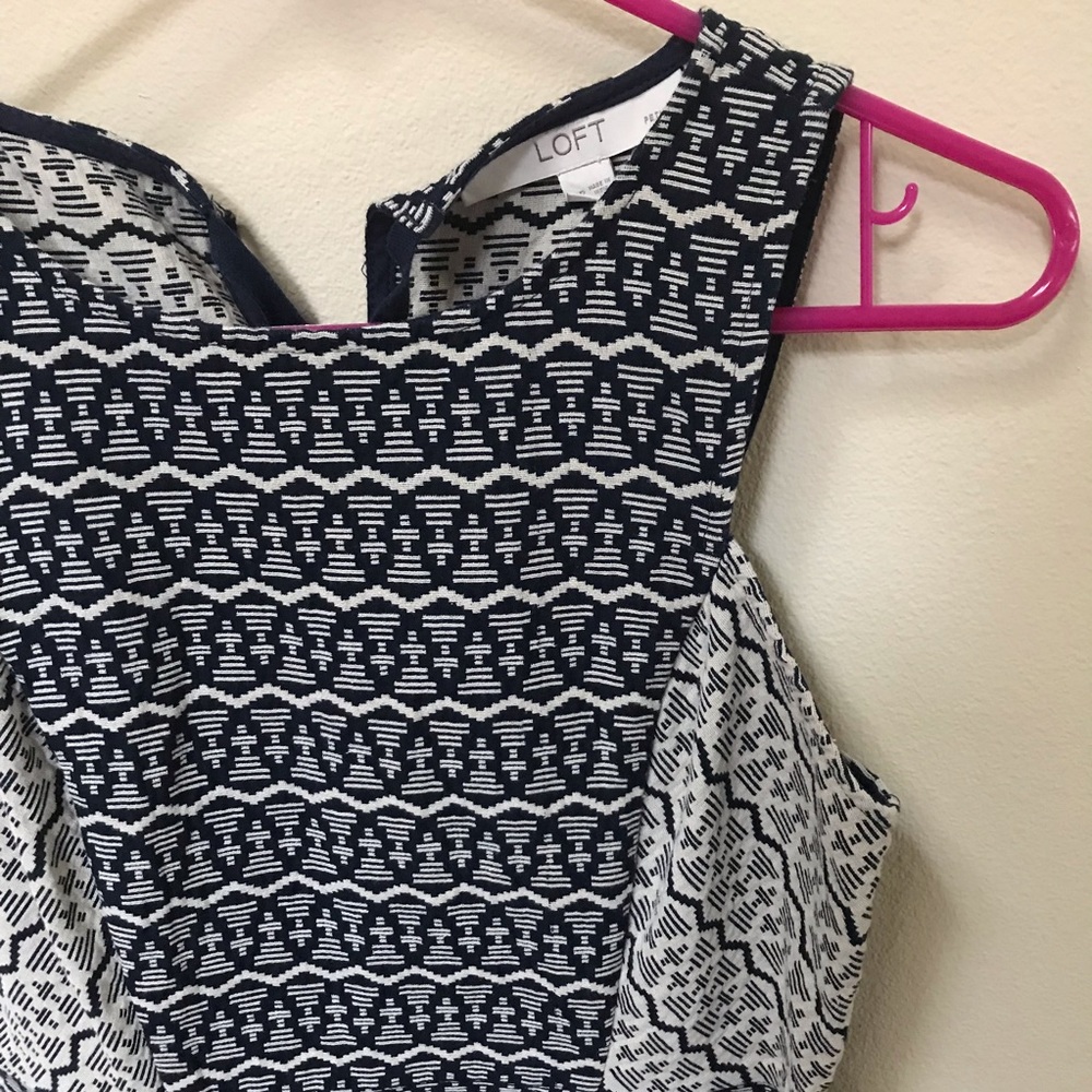 LOFT blue and white dress